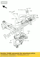 310090004, Kawasaki, accubak Kawasaki Z ZX-10R 1000 750 C D Ninja B M L E R ZR750, Nieuw