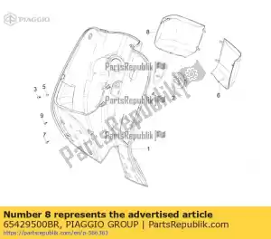 Piaggio Group 65429500BR guantera derecha - Lado inferior