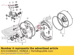 Here you can order the cam, rr. Brake from Honda, with part number 43141KB4003: