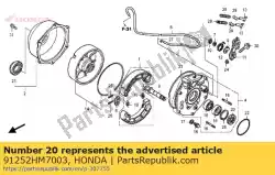 Aqui você pode pedir o selo de óleo, 34x58x6 (arai) em Honda , com o número da peça 91252HM7003: