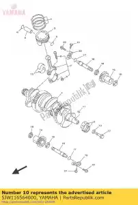 yamaha 5JW116564000 rolamento plano, biela - Lado inferior