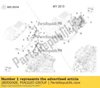 2B000908, Piaggio Group, zestaw serbatoio blow-by aprilia caponord zd4vk000, zd4vka, zd4vk001, zd4vka01 zd4vkb000, zd4vkb001, zd4vkb003, zd4vkb00x, zd4vkb009 zd4vku00 1200 2013 2014 2015 2016 2017, Nowy