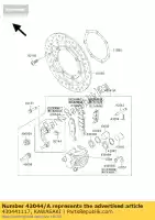 430441117, Kawasaki, holder-comp-caliper,f vn800-b1 kawasaki vn 800 1500 1996 1997 1998 1999 2000 2001 2002 2003 2004 2005 2006, New