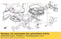 64605MY1000, Honda, Vite, coperchio del filtro dell'aria rr. lato honda cbr xrv 600 750 1993 1994 1995 1996 1997 1998 1999 2000 2001 2002 2003 2004 2005 2006 2007, Nuovo