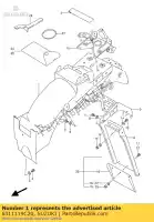 6311119C20, Suzuki, corpo traseiro f. suzuki gsx 600 1988 1989 1990 1991 1992 1993 1994 1995 1996 1997, Novo