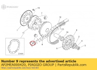 AP2MEA000420, Aprilia, Rouleau à broches 7,7g, Nouveau