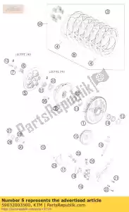 ktm 59032003500 tampa de pressão com furo de óleo 07 - Lado inferior