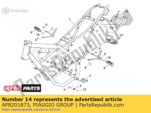 aprilia AP8201873 kit de ferragens de bloqueio - Lado inferior