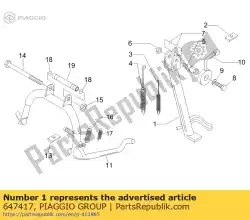 zijstandaard van Piaggio Group, met onderdeel nummer 647417, bestel je hier online: