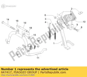 Piaggio Group 647417 zijstandaard - Onderkant
