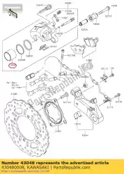 Qui puoi ordinare pistone-pinza zr1000c7f da Kawasaki , con numero parte 430480008: