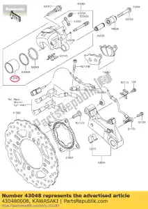 kawasaki 430480008 pinça de pistão zr1000c7f - Lado inferior