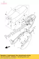 5VLF471K00P3, Yamaha, couverture, queue 1 yamaha ybr 125 2005 2006 2007 2009, Nouveau