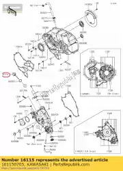 Ici, vous pouvez commander le 01 bouchon de remplissage d'huile auprès de Kawasaki , avec le numéro de pièce 161150705: