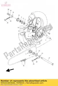 yamaha 944181903600 jante (1.85-19) - La partie au fond