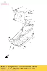 Ici, vous pouvez commander le bouclier de jambe 2 auprès de Yamaha , avec le numéro de pièce 4SBF83120100: