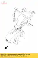 3B3F151101P8, Yamaha, garde-boue avant yamaha xf 50 2007 2008, Nouveau