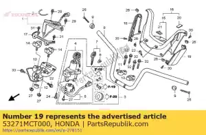 honda 53271MCT000 capa, l. alça mais baixa - Lado inferior