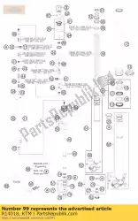 Ici, vous pouvez commander le kit de réparation joints cc 2010 auprès de KTM , avec le numéro de pièce R14018: