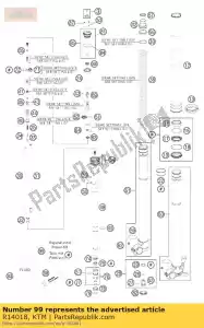 KTM R14018 kit de reparo de vedações cc 2010 - Lado inferior