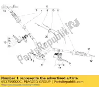 653759000C, Piaggio Group, guiador com u.p. gilera piaggio fuoco mp mp3 500 2007 2010 2013, Novo