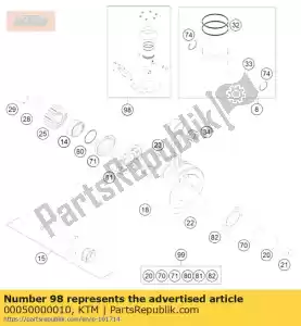 ktm 00050000010 zuiger kit gr.i125sx / exc 01-14 - Onderkant