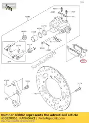 pad-assy-rem vn900b6f van Kawasaki, met onderdeel nummer 430820063, bestel je hier online: