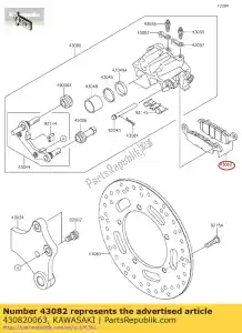 kawasaki 430820063 pad-assy-rem vn900b6f - Onderkant