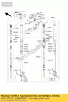 440131510, Kawasaki, pipe-fork inner,lh zx636-b1h kawasaki zx 600 2003 2004, New