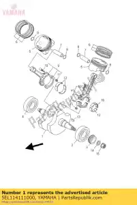 yamaha 5EL114111000 cigüeñal - Lado inferior