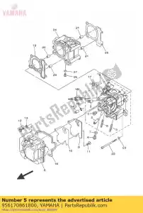 yamaha 956170861800 perno, espárrago 3 - Lado inferior