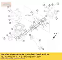 45130006100, KTM, g?owica cylindra 50 lc 2002 ktm supermoto sx 50 2002 2003 2004 2005 2006 2007 2008, Nowy