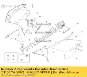 Piaggio Group 2H000759000Z1 lh lat. fairing - Dół