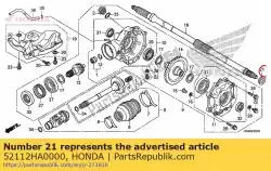 Ici, vous pouvez commander le bouchon, l. Palier auprès de Honda , avec le numéro de pièce 52112HA0000: