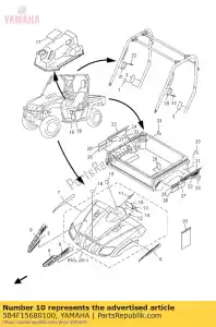 yamaha 5B4F15680100 etykieta, ostrze?enie - Dół