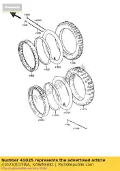 Ici, vous pouvez commander le jante, fr, 1. 60x21, argent kl650-a1 auprès de Kawasaki , avec le numéro de pièce 410250033WA: