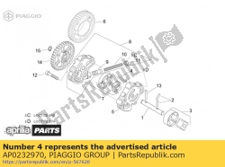 Aprilia AP0232970, Trzpie? 4x25,8, OEM: Aprilia AP0232970