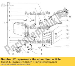 Aprilia 160654, Lampje 12v-21w, OEM: Aprilia 160654