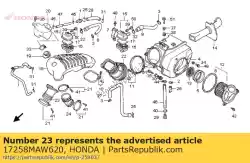 Aquí puede pedir tubo, fr. Conectando de Honda , con el número de pieza 17258MAW620: