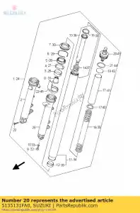 suzuki 5135131FA0 cap - Bottom side