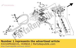 Honda 43310MGSD31 slang comp., rr. rem - Onderkant