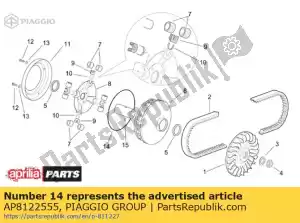 Piaggio Group AP8122555 o-ring - Onderkant