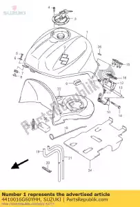 Suzuki 4410016G60YHH tanque de combustible - Lado inferior