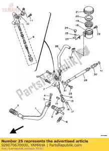 yamaha 929070670000 arruela (6ta) - Lado inferior