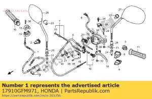 Honda 17910GFM971 cable comp,throt - Bottom side