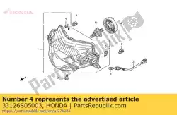 Ici, vous pouvez commander le couvercle, caoutchouc auprès de Honda , avec le numéro de pièce 33126S05003: