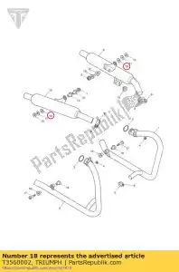 triumph T3560002 afstandsstuk 1,3 mm i.d21 - Onderkant