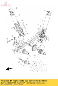 yamaha 4WM122980000 tige, décompression - La partie au fond