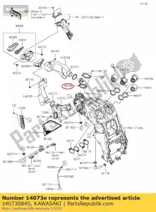 kawasaki 140730845 kana?, ramka ram, prawy zx1400hgf - Dół