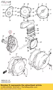 Suzuki 1138110G00 deksel, starter c - Onderkant